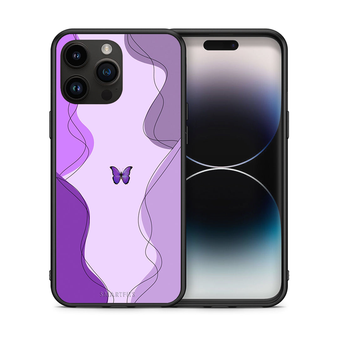 Purple Mariposa - iPhone 14 Pro Max case
