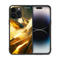 Thumbnail for Θήκη iPhone 15 Pro Max Real Gold από τη Smartfits με σχέδιο στο πίσω μέρος και μαύρο περίβλημα | iPhone 15 Pro Max Real Gold case with colorful back and black bezels