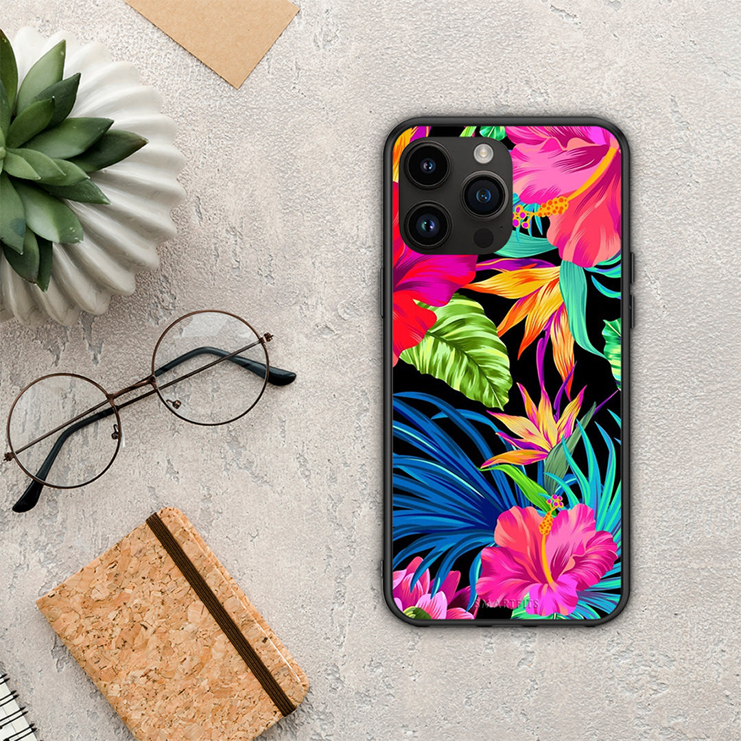 Tropical Flowers - iPhone 15 Pro max case