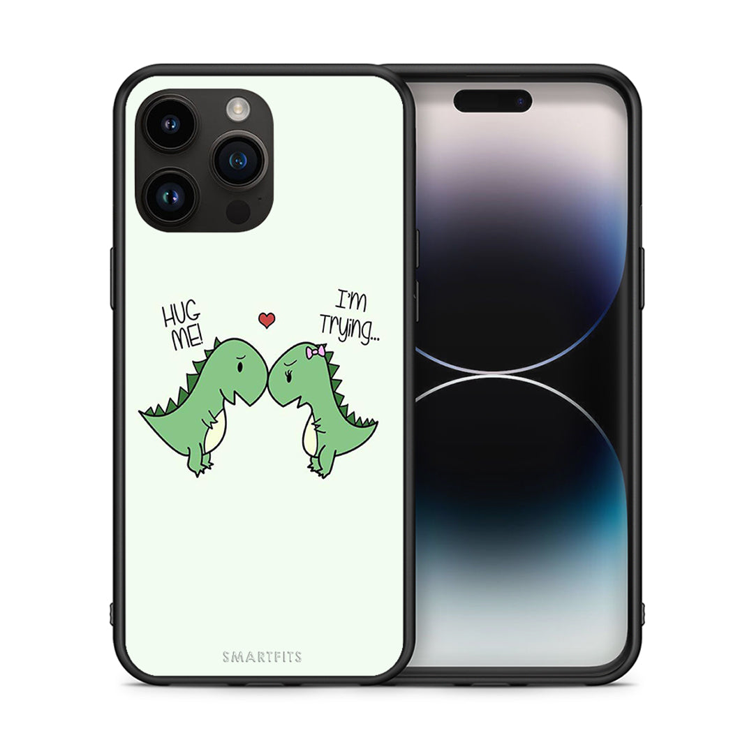 Θήκη iPhone 14 Pro Max Rex Valentine από τη Smartfits με σχέδιο στο πίσω μέρος και μαύρο περίβλημα | iPhone 14 Pro Max Rex Valentine case with colorful back and black bezels