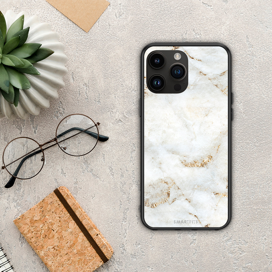 White Gold Marble - iPhone 14 Pro Max case