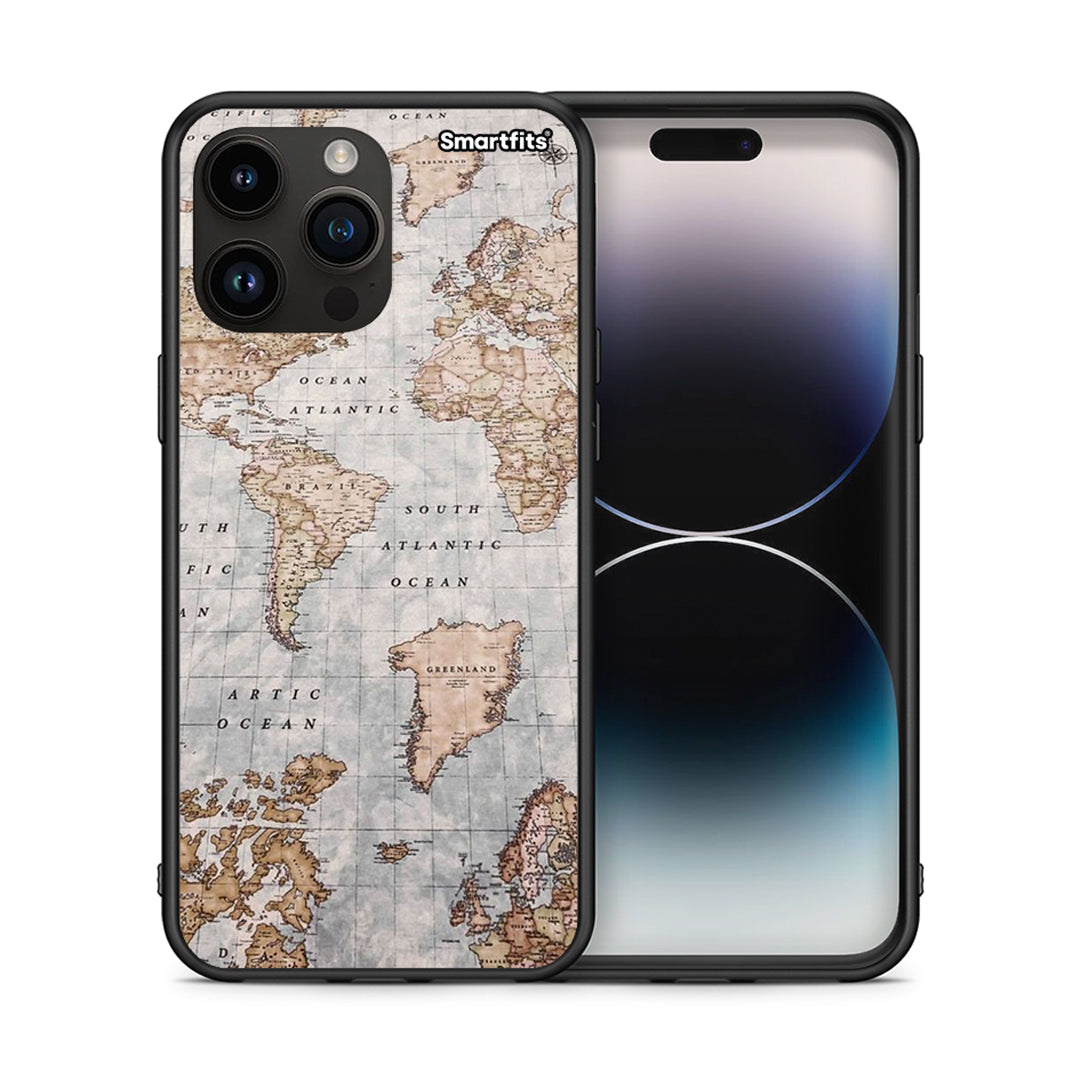 World Map - iPhone 15 Pro max case