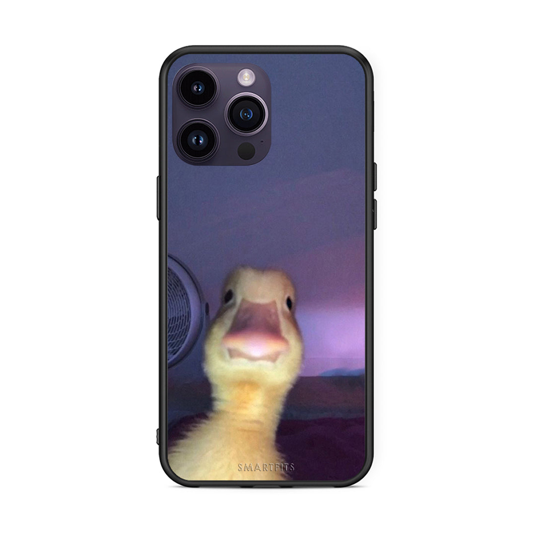 iPhone 14 Pro Meme Duck θήκη από τη Smartfits με σχέδιο στο πίσω μέρος και μαύρο περίβλημα | Smartphone case with colorful back and black bezels by Smartfits