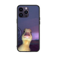 Thumbnail for iPhone 14 Pro Meme Duck θήκη από τη Smartfits με σχέδιο στο πίσω μέρος και μαύρο περίβλημα | Smartphone case with colorful back and black bezels by Smartfits