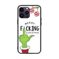 Thumbnail for iPhone 14 Pro Merry F Xmas θήκη από τη Smartfits με σχέδιο στο πίσω μέρος και μαύρο περίβλημα | Smartphone case with colorful back and black bezels by Smartfits