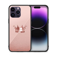 Thumbnail for Θήκη iPhone 14 Pro Crown Minimal από τη Smartfits με σχέδιο στο πίσω μέρος και μαύρο περίβλημα | iPhone 14 Pro Crown Minimal case with colorful back and black bezels