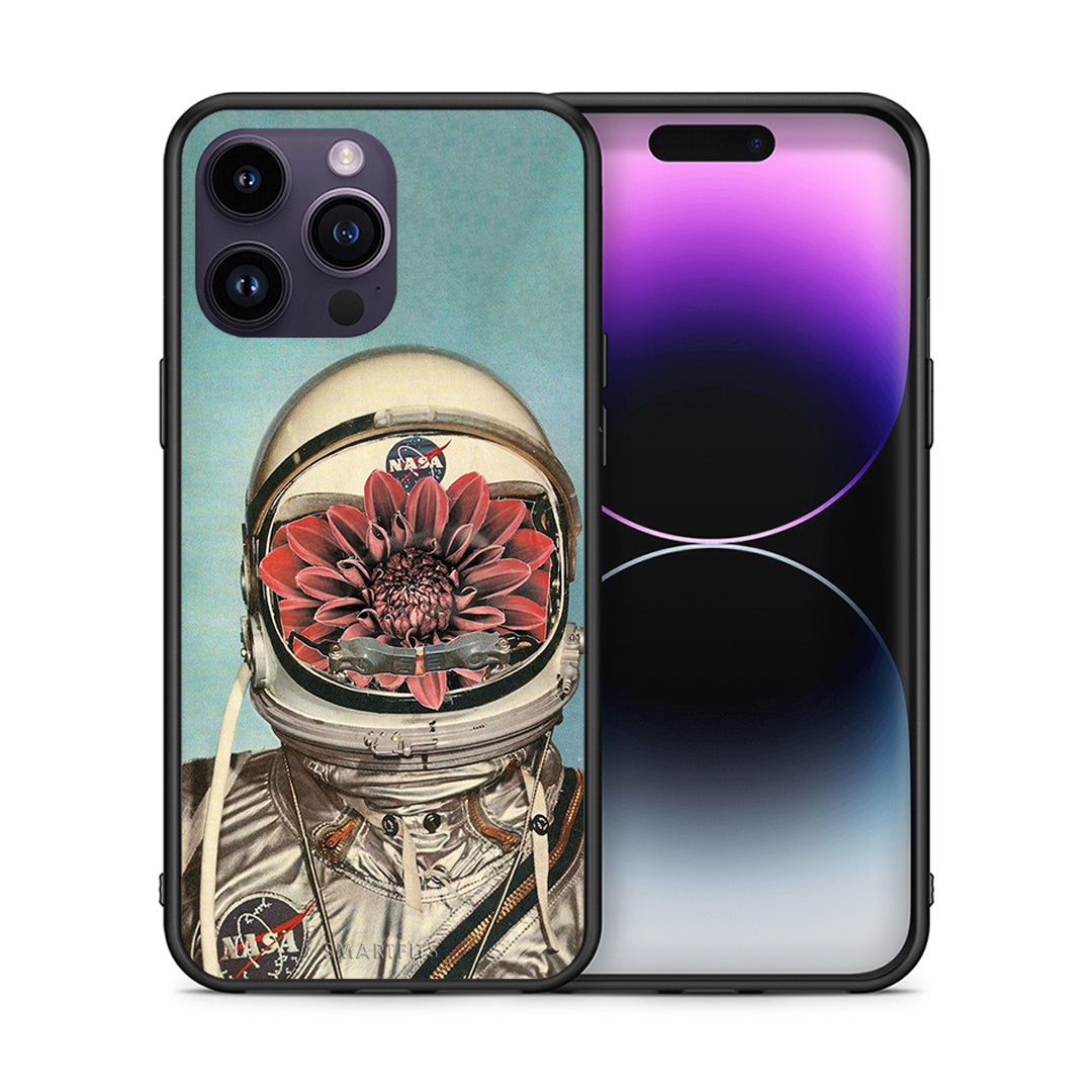 Θήκη iPhone 15 Pro Nasa Bloom από τη Smartfits με σχέδιο στο πίσω μέρος και μαύρο περίβλημα | iPhone 15 Pro Nasa Bloom case with colorful back and black bezels