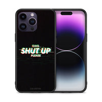 Thumbnail for Θήκη iPhone 14 Pro OMG ShutUp από τη Smartfits με σχέδιο στο πίσω μέρος και μαύρο περίβλημα | iPhone 14 Pro OMG ShutUp case with colorful back and black bezels