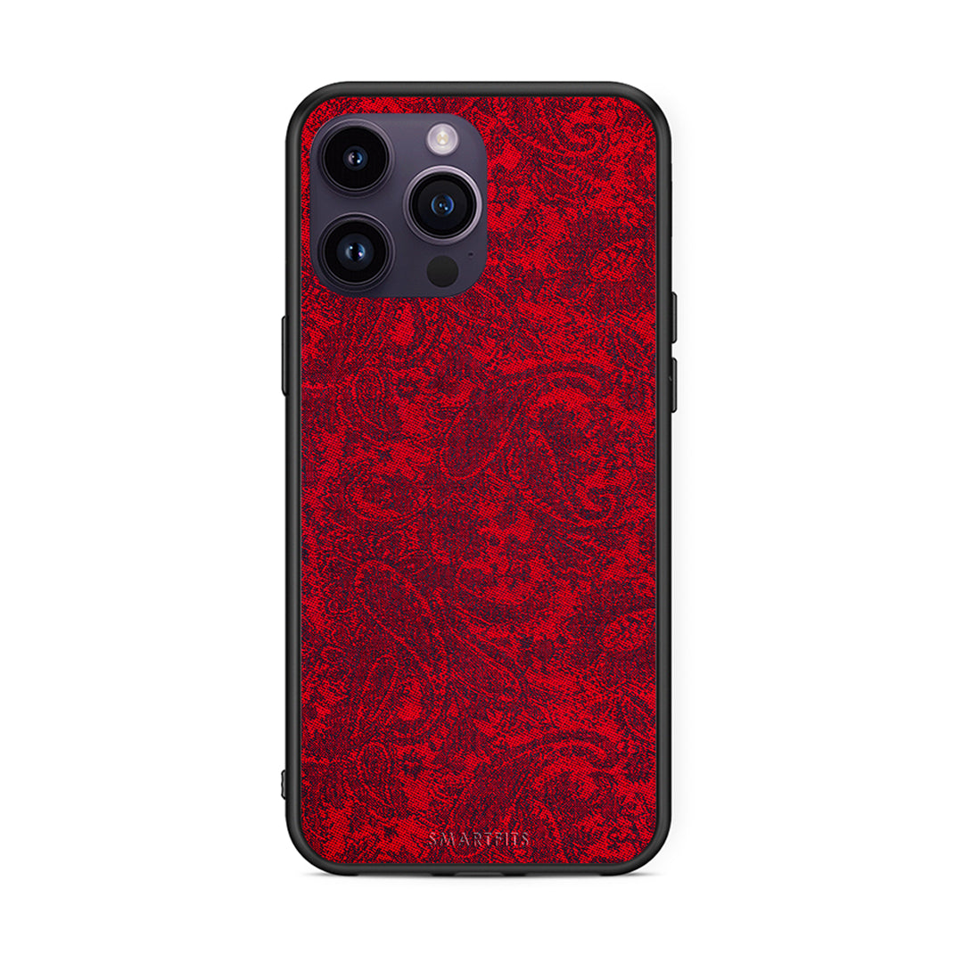 iPhone 14 Pro Paisley Cashmere θήκη από τη Smartfits με σχέδιο στο πίσω μέρος και μαύρο περίβλημα | Smartphone case with colorful back and black bezels by Smartfits