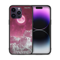 Thumbnail for Θήκη iPhone 15 Pro Pink Moon από τη Smartfits με σχέδιο στο πίσω μέρος και μαύρο περίβλημα | iPhone 15 Pro Pink Moon case with colorful back and black bezels