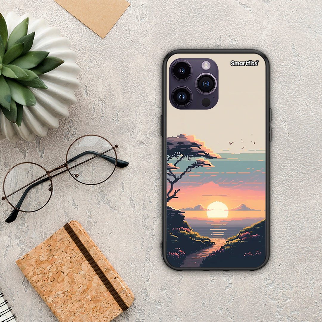 Pixel Sunset - iPhone 14 Pro case