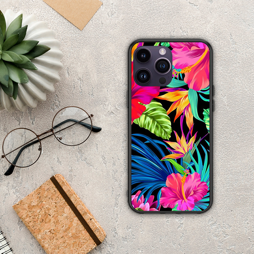 Tropical Flowers - iPhone 15 Pro case