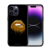 Thumbnail for Θήκη iPhone 14 Pro Golden Valentine από τη Smartfits με σχέδιο στο πίσω μέρος και μαύρο περίβλημα | iPhone 14 Pro Golden Valentine case with colorful back and black bezels