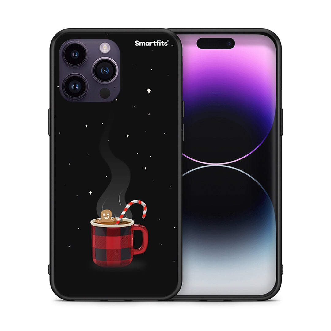 Θήκη iPhone 15 Pro Xmas Bathing από τη Smartfits με σχέδιο στο πίσω μέρος και μαύρο περίβλημα | iPhone 15 Pro Xmas Bathing case with colorful back and black bezels