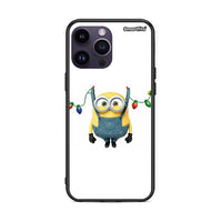 Thumbnail for iPhone 15 Pro Xmas Minion Lights θήκη από τη Smartfits με σχέδιο στο πίσω μέρος και μαύρο περίβλημα | Smartphone case with colorful back and black bezels by Smartfits