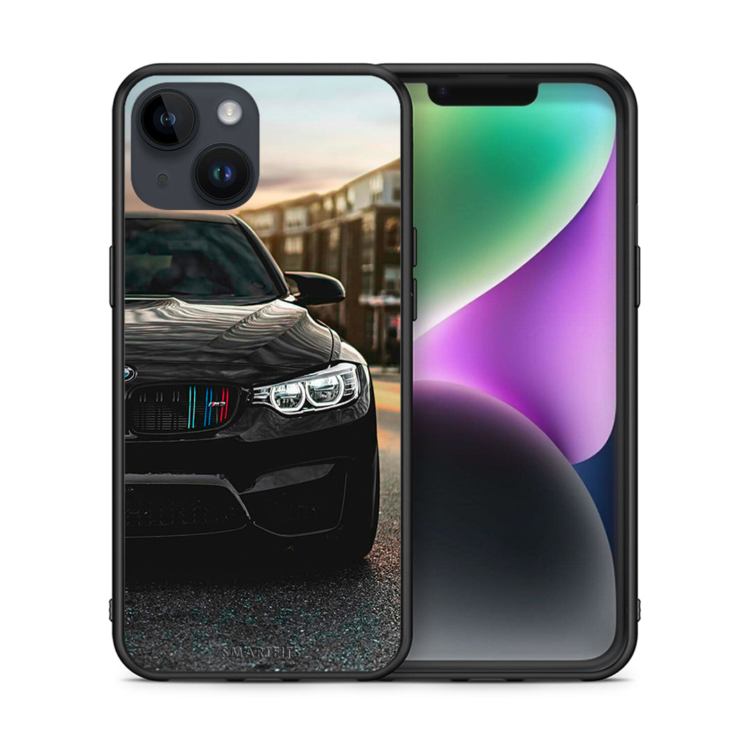 Θήκη iPhone 14 M3 Racing από τη Smartfits με σχέδιο στο πίσω μέρος και μαύρο περίβλημα | iPhone 14 M3 Racing case with colorful back and black bezels