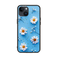 Thumbnail for iPhone 14 Real Daisies θήκη από τη Smartfits με σχέδιο στο πίσω μέρος και μαύρο περίβλημα | Smartphone case with colorful back and black bezels by Smartfits