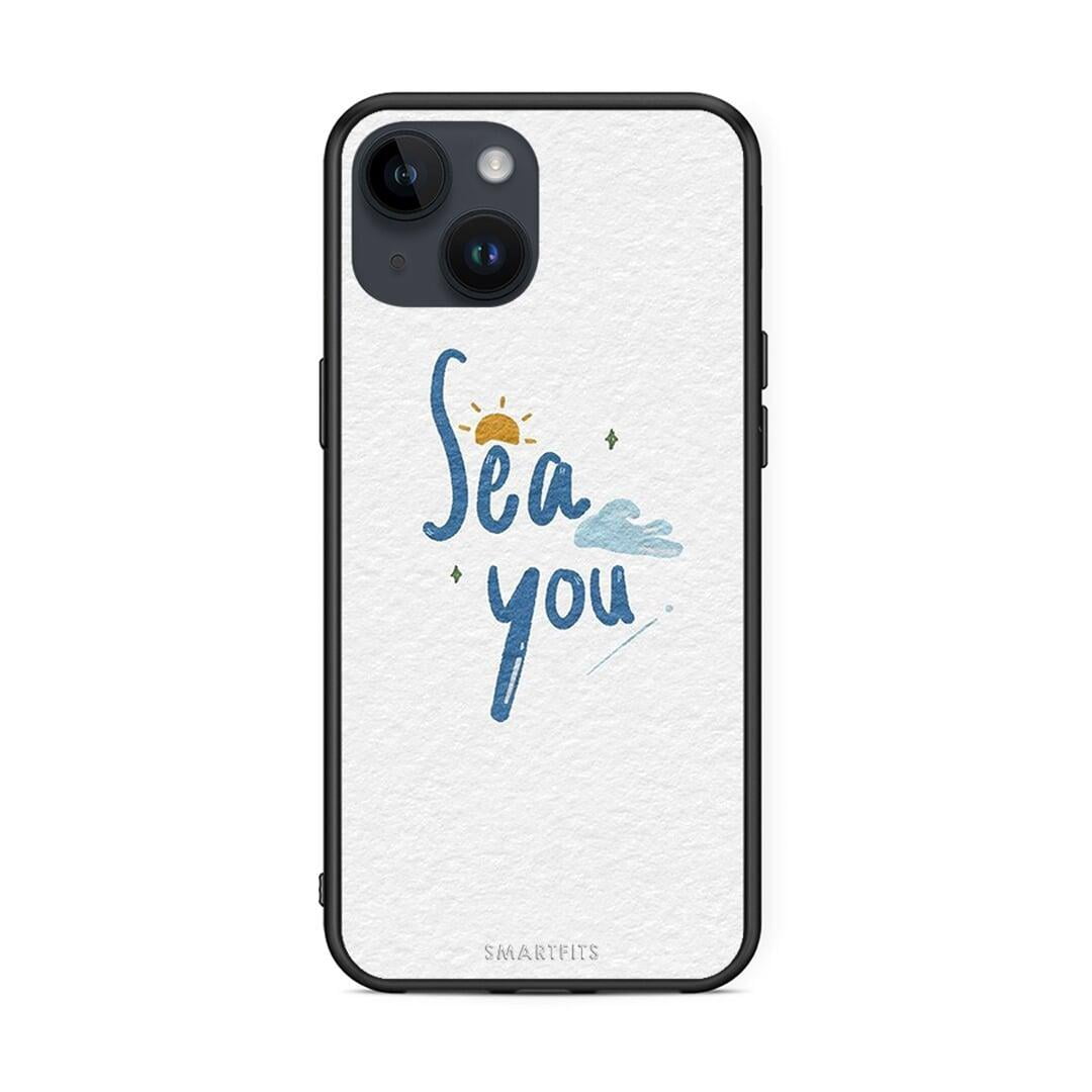 iPhone 15 Sea You Θήκη από τη Smartfits με σχέδιο στο πίσω μέρος και μαύρο περίβλημα | Smartphone case with colorful back and black bezels by Smartfits