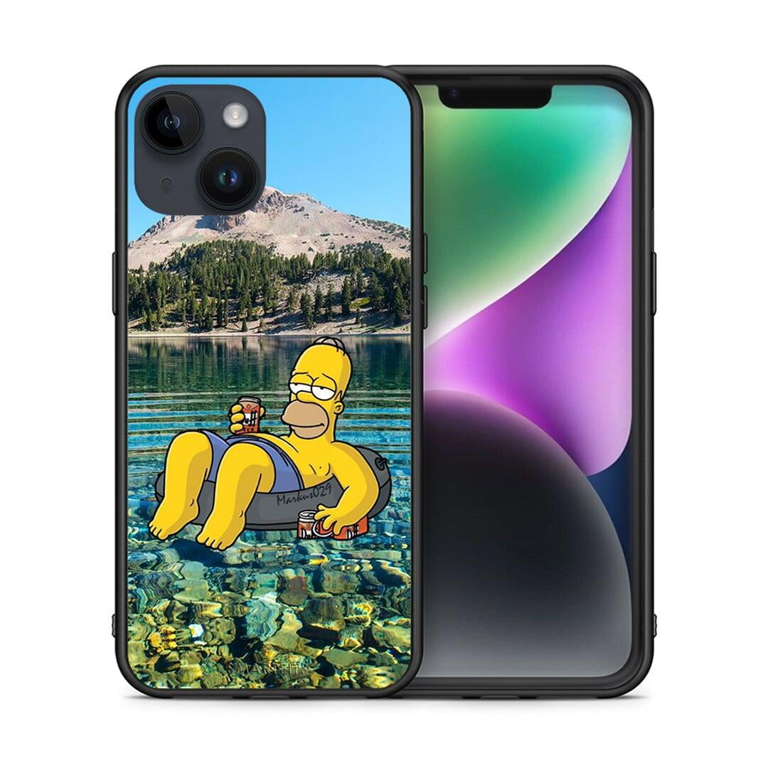 Θήκη iPhone 14 Summer Happiness από τη Smartfits με σχέδιο στο πίσω μέρος και μαύρο περίβλημα | iPhone 14 Summer Happiness case with colorful back and black bezels