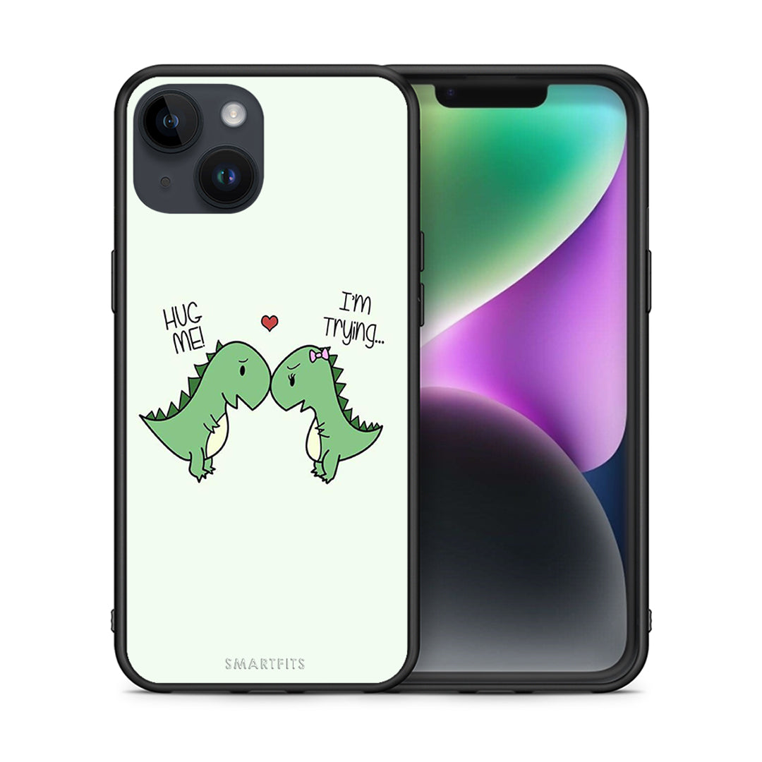 Θήκη iPhone 14 Rex Valentine από τη Smartfits με σχέδιο στο πίσω μέρος και μαύρο περίβλημα | iPhone 14 Rex Valentine case with colorful back and black bezels