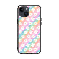 Thumbnail for iPhone 14 White Daisies θήκη από τη Smartfits με σχέδιο στο πίσω μέρος και μαύρο περίβλημα | Smartphone case with colorful back and black bezels by Smartfits