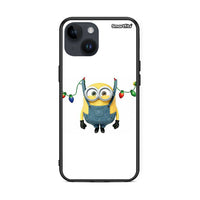 Thumbnail for iPhone 14 Xmas Minion Lights θήκη από τη Smartfits με σχέδιο στο πίσω μέρος και μαύρο περίβλημα | Smartphone case with colorful back and black bezels by Smartfits