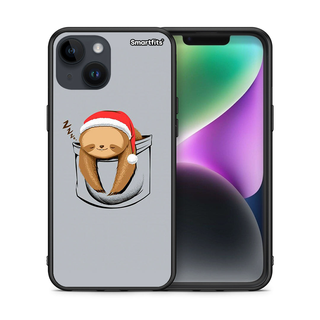 Θήκη iPhone 14 Xmas Zzzz από τη Smartfits με σχέδιο στο πίσω μέρος και μαύρο περίβλημα | iPhone 14 Xmas Zzzz case with colorful back and black bezels