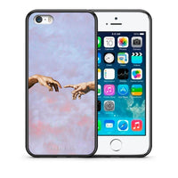 Thumbnail for Θήκη iPhone 5/5s/SE Adam Hand από τη Smartfits με σχέδιο στο πίσω μέρος και μαύρο περίβλημα | iPhone 5/5s/SE Adam Hand case with colorful back and black bezels