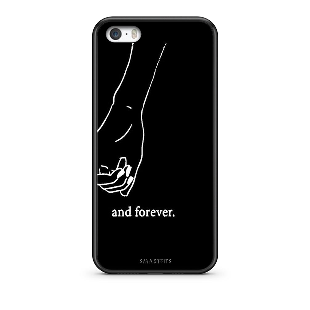 iPhone 5 / 5s / SE Always & Forever 2 Θήκη Αγίου Βαλεντίνου από τη Smartfits με σχέδιο στο πίσω μέρος και μαύρο περίβλημα | Smartphone case with colorful back and black bezels by Smartfits
