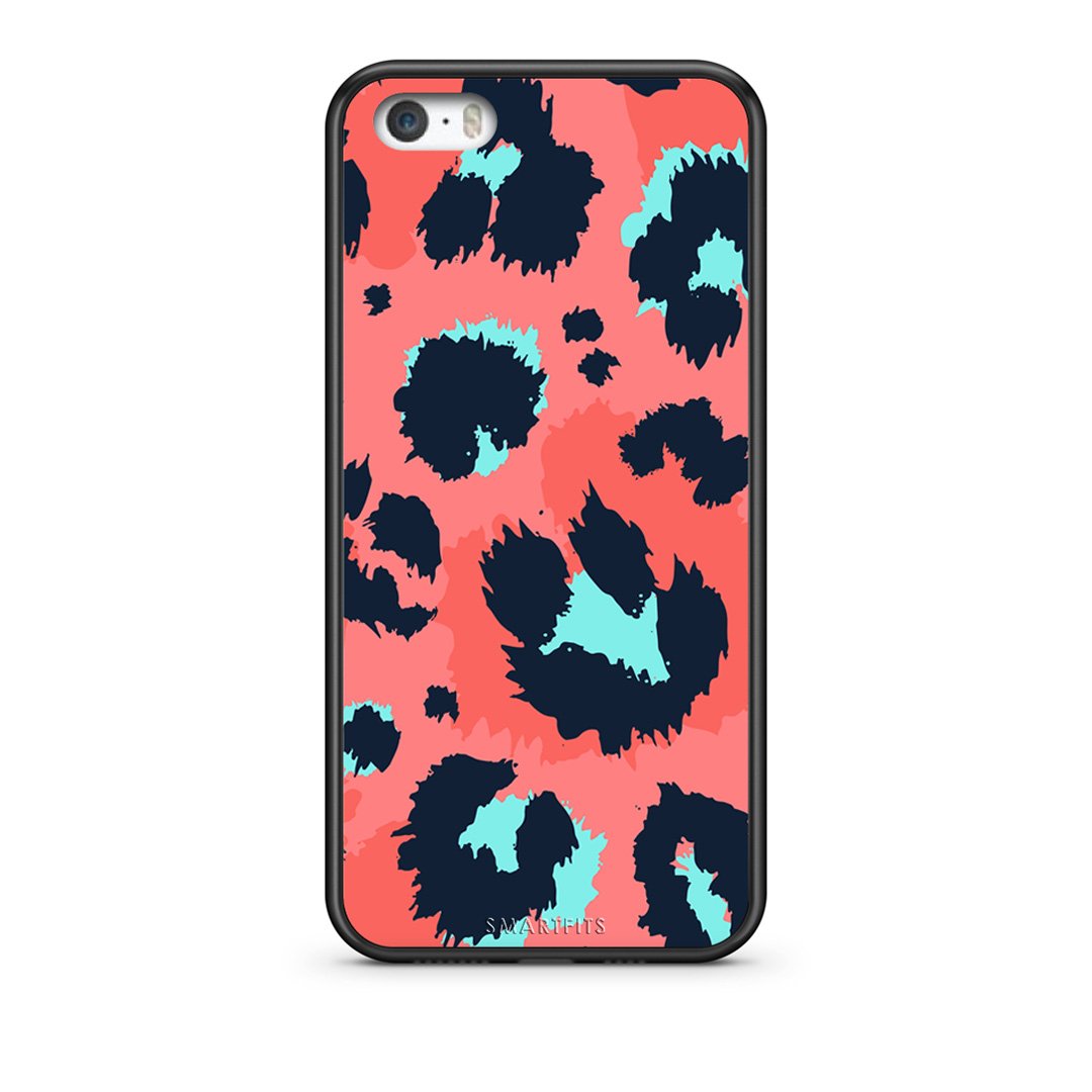 22 - iPhone 5/5s/SE Pink Leopard Animal case, cover, bumper