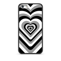 Thumbnail for iPhone 5/5s/SE Black Hearts θήκη από τη Smartfits με σχέδιο στο πίσω μέρος και μαύρο περίβλημα | Smartphone case with colorful back and black bezels by Smartfits