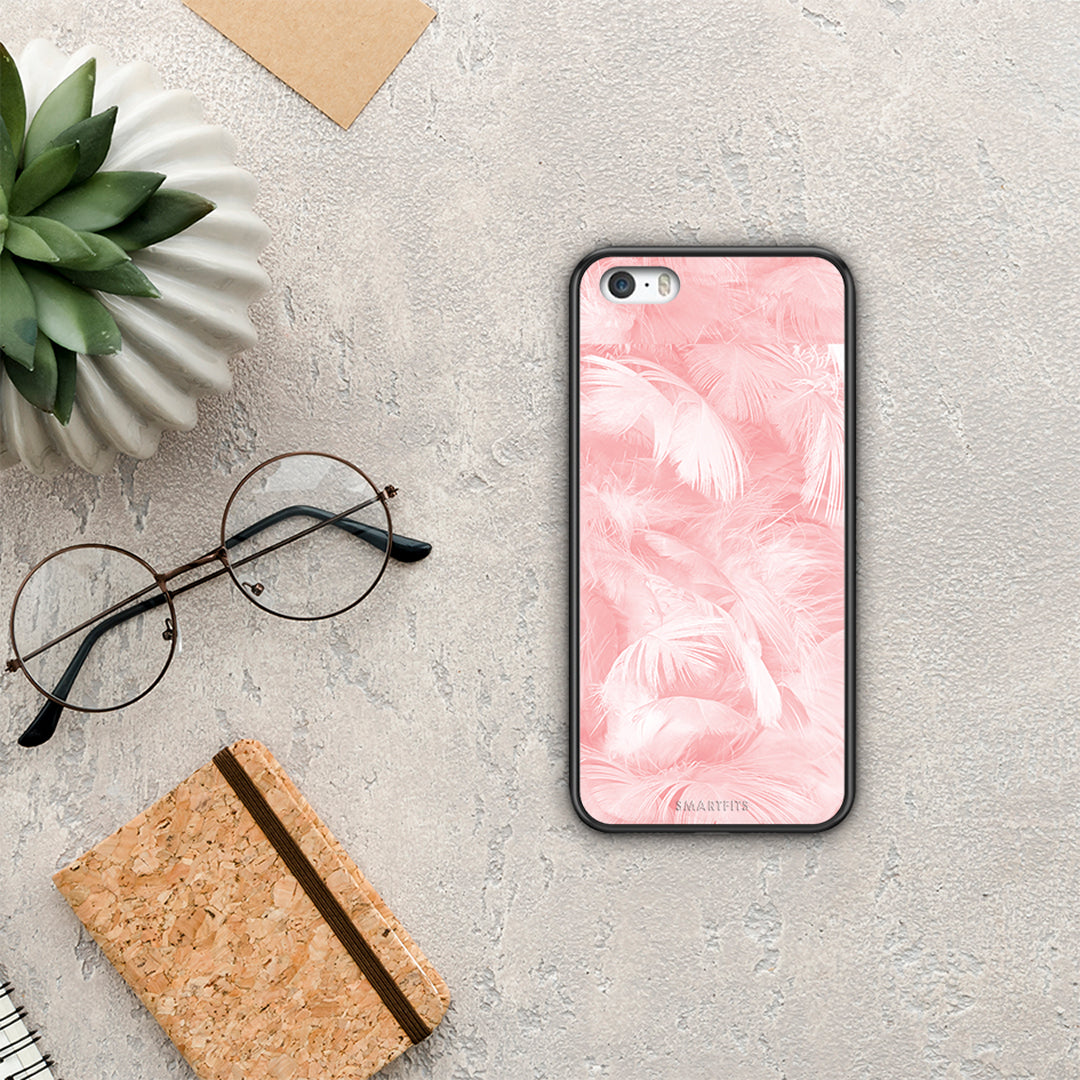 Boho Pink Feather - iPhone 5 / 5s / SE case