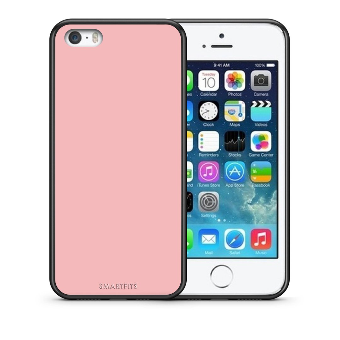 Θήκη iPhone 5/5s/SE Nude Color από τη Smartfits με σχέδιο στο πίσω μέρος και μαύρο περίβλημα | iPhone 5/5s/SE Nude Color case with colorful back and black bezels
