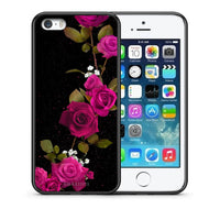 Thumbnail for Θήκη iPhone 5/5s/SE Red Roses Flower από τη Smartfits με σχέδιο στο πίσω μέρος και μαύρο περίβλημα | iPhone 5/5s/SE Red Roses Flower case with colorful back and black bezels