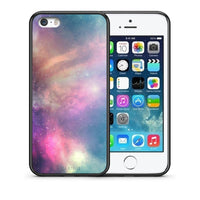 Thumbnail for Θήκη iPhone 5/5s/SE Rainbow Galaxy από τη Smartfits με σχέδιο στο πίσω μέρος και μαύρο περίβλημα | iPhone 5/5s/SE Rainbow Galaxy case with colorful back and black bezels
