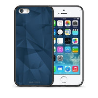 Thumbnail for Θήκη iPhone 5/5s/SE Blue Abstract Geometric από τη Smartfits με σχέδιο στο πίσω μέρος και μαύρο περίβλημα | iPhone 5/5s/SE Blue Abstract Geometric case with colorful back and black bezels