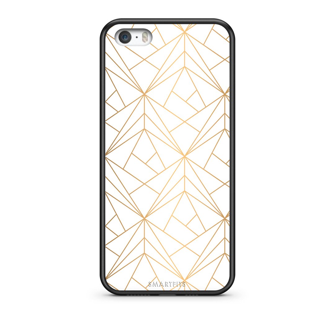 111 - iPhone 5/5s/SE Luxury White Geometric case, cover, bumper
