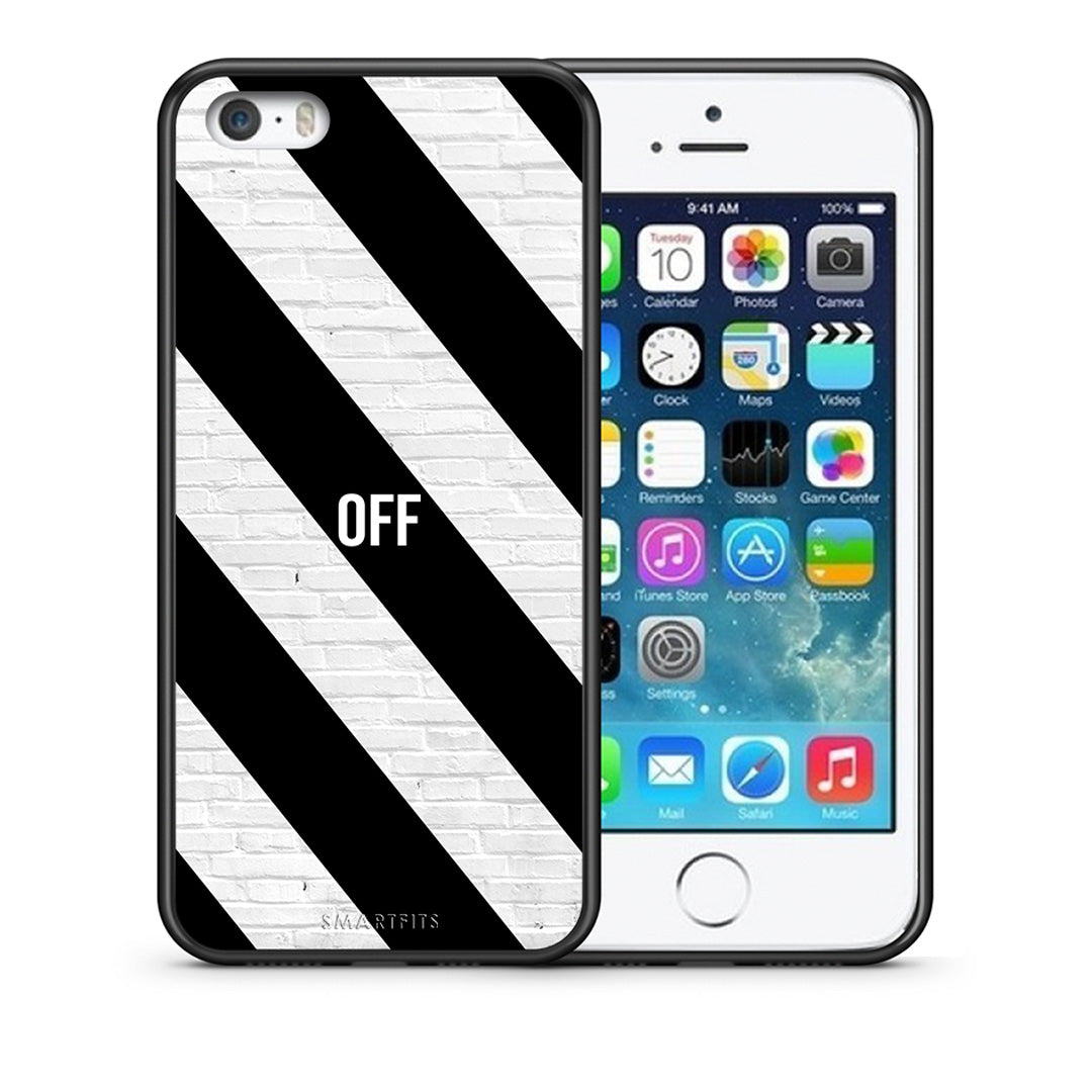 Θήκη iPhone 5/5s/SE Get Off από τη Smartfits με σχέδιο στο πίσω μέρος και μαύρο περίβλημα | iPhone 5/5s/SE Get Off case with colorful back and black bezels