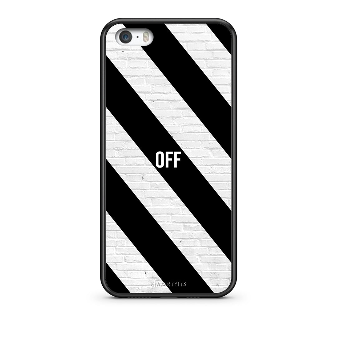 iPhone 5/5s/SE Get Off θήκη από τη Smartfits με σχέδιο στο πίσω μέρος και μαύρο περίβλημα | Smartphone case with colorful back and black bezels by Smartfits