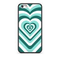 Thumbnail for iPhone 5/5s/SE Green Hearts θήκη από τη Smartfits με σχέδιο στο πίσω μέρος και μαύρο περίβλημα | Smartphone case with colorful back and black bezels by Smartfits