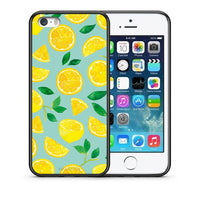 Thumbnail for Θήκη iPhone 5/5s/SE Lemons από τη Smartfits με σχέδιο στο πίσω μέρος και μαύρο περίβλημα | iPhone 5/5s/SE Lemons case with colorful back and black bezels