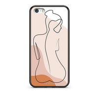 Thumbnail for iPhone 5/5s/SE LineArt Woman θήκη από τη Smartfits με σχέδιο στο πίσω μέρος και μαύρο περίβλημα | Smartphone case with colorful back and black bezels by Smartfits