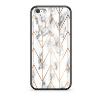 Thumbnail for 44 - iPhone 5/5s/SE Gold Geometric Marble case, cover, bumper