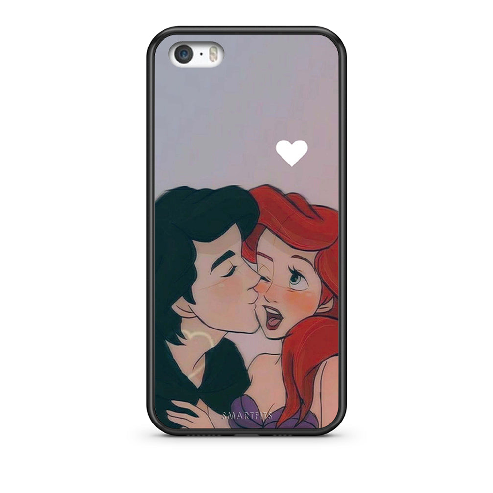 iPhone 5 / 5s / SE Mermaid Love Θήκη Αγίου Βαλεντίνου από τη Smartfits με σχέδιο στο πίσω μέρος και μαύρο περίβλημα | Smartphone case with colorful back and black bezels by Smartfits
