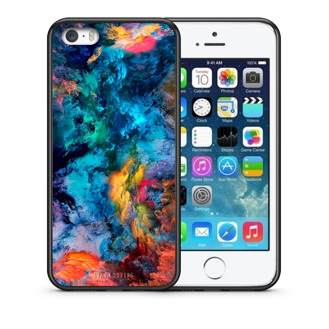 Θήκη iPhone 5/5s/SE Crayola Paint από τη Smartfits με σχέδιο στο πίσω μέρος και μαύρο περίβλημα | iPhone 5/5s/SE Crayola Paint case with colorful back and black bezels