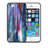 Thumbnail for Θήκη iPhone 5/5s/SE Winter Paint από τη Smartfits με σχέδιο στο πίσω μέρος και μαύρο περίβλημα | iPhone 5/5s/SE Winter Paint case with colorful back and black bezels