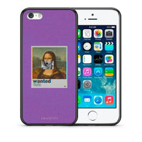 Thumbnail for Θήκη iPhone 5/5s/SE Monalisa Popart από τη Smartfits με σχέδιο στο πίσω μέρος και μαύρο περίβλημα | iPhone 5/5s/SE Monalisa Popart case with colorful back and black bezels