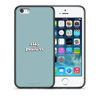 Thumbnail for Θήκη iPhone 5/5s/SE Positive Text από τη Smartfits με σχέδιο στο πίσω μέρος και μαύρο περίβλημα | iPhone 5/5s/SE Positive Text case with colorful back and black bezels