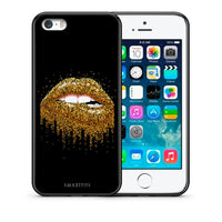 Thumbnail for Θήκη iPhone 5/5s/SE Golden Valentine από τη Smartfits με σχέδιο στο πίσω μέρος και μαύρο περίβλημα | iPhone 5/5s/SE Golden Valentine case with colorful back and black bezels