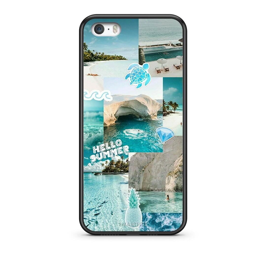 iPhone 5 / 5s / SE Aesthetic Summer Θήκη από τη Smartfits με σχέδιο στο πίσω μέρος και μαύρο περίβλημα | Smartphone case with colorful back and black bezels by Smartfits